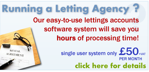 Powerful letting agency accounts package. Click for details